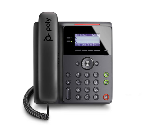 Poly Edge B20 IP Desk Phone, PoE (Polycom), Open SIP, Connect to 8 Lines, Contacts, Acoustic Fence Technology, RJ9 and 3.5mm Headset Ports