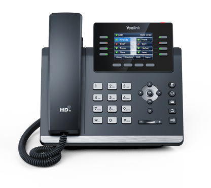 Yealink SIP-T44U IP Phone | 12-Line, Dual USB, Gigabit, PoE, Color Display