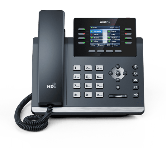 Yealink SIP-T44U IP Phone | 12-Line, Dual USB, Gigabit, PoE, Color Display