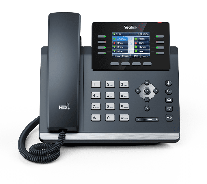 Yealink SIP-T44U IP Phone | 12-Line, Dual USB, Gigabit, PoE, Color Display