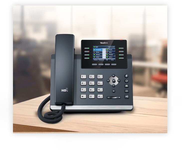 Yealink SIP-T44U IP Phone | 12-Line, Dual USB, Gigabit, PoE, Color Display