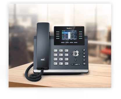 Yealink SIP-T44U IP Phone | 12-Line, Dual USB, Gigabit, PoE, Color Display