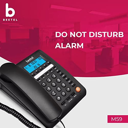 Beetel M59 | Caller ID Corded Telephone with Speakerphone - Desk / Wall mount