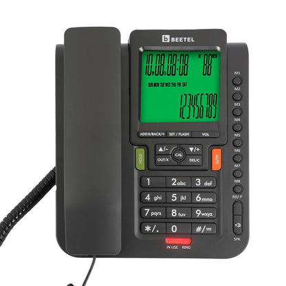 Beetel M71N | Caller ID Corded Telephone with Speakerphone - Desk / Wall mount