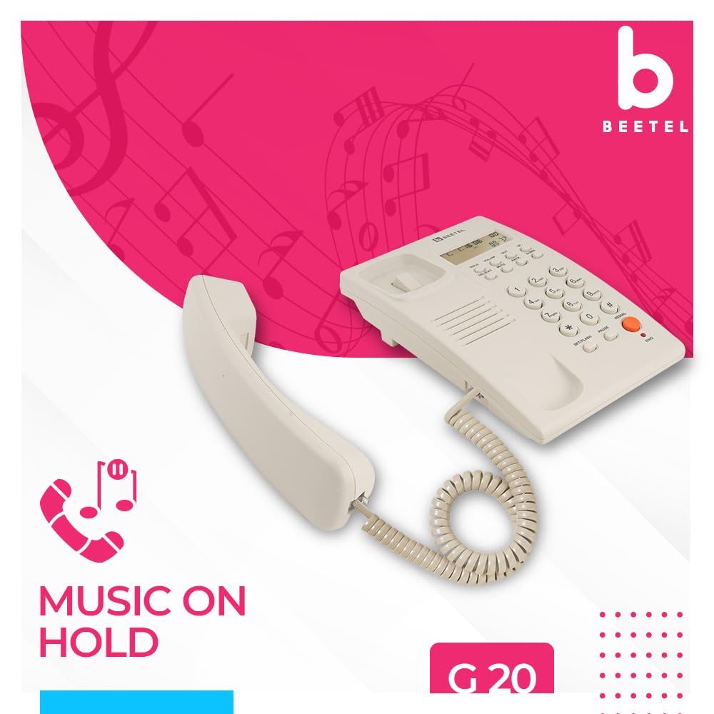 Beetel G20 | Caller ID Corded Telephone - Desk / Wall mount