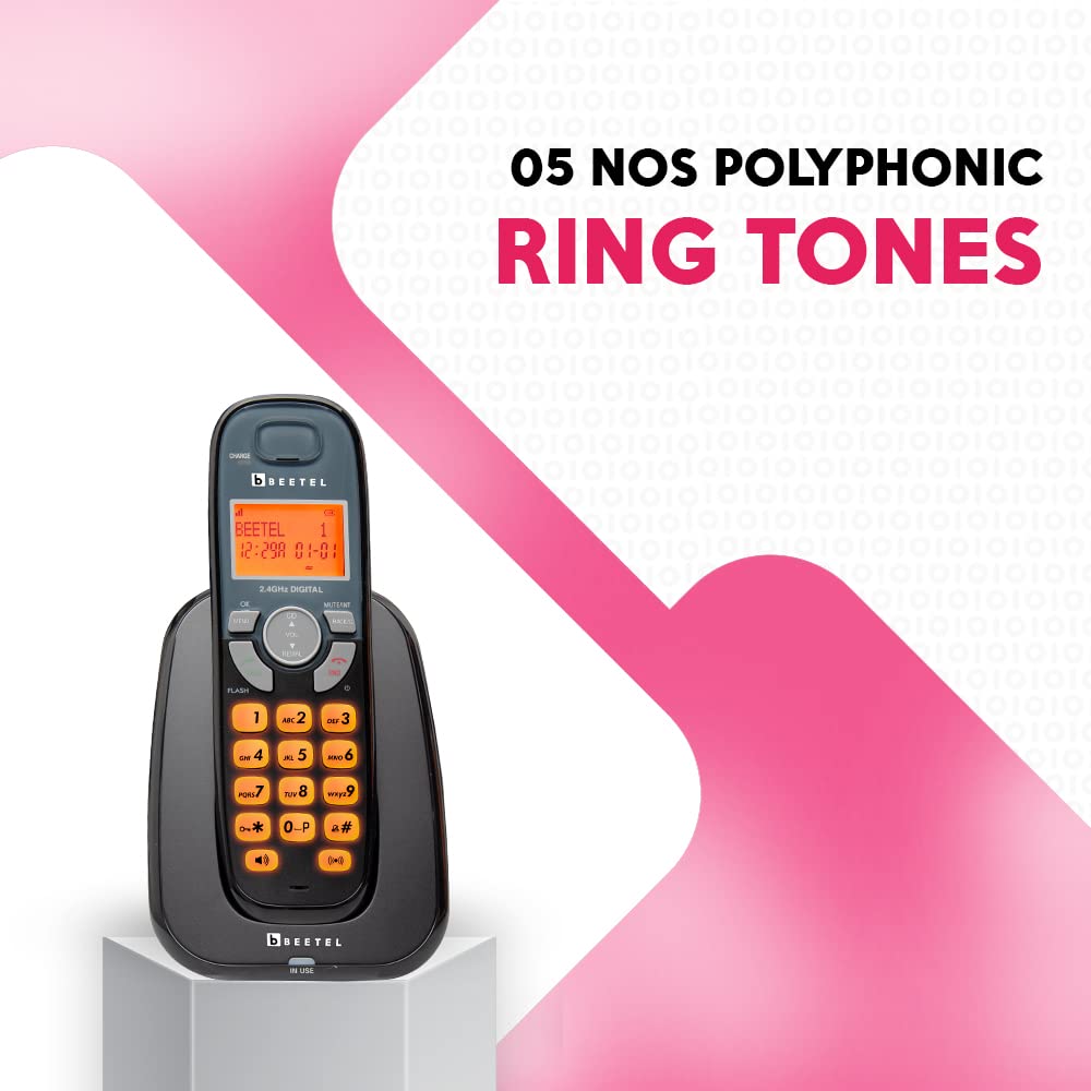 Beetel X70 | 2.4 GHz Digital Cordless Phone with Caller ID and Speakerphone