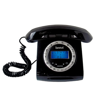 Beetel M73 | Retro Style Caller ID Corded Telephone with Speakerphone