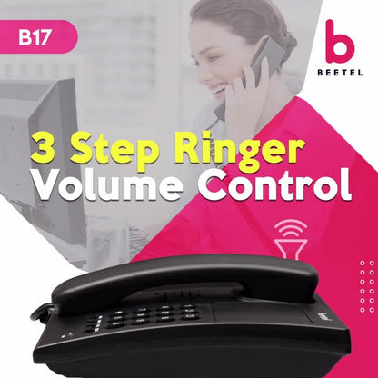 Beetel B17 | Basic Corded Telephone - Desk / Wall mount
