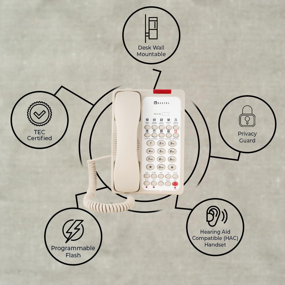 Beetel H95 | Hotel Guestroom Telephone with Speakerphone