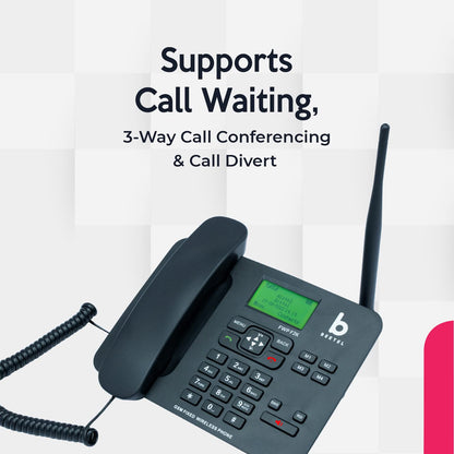 Beetel F2K | Dual SIM GSM Fixed Wireless Phone with Speakerphone and SMS