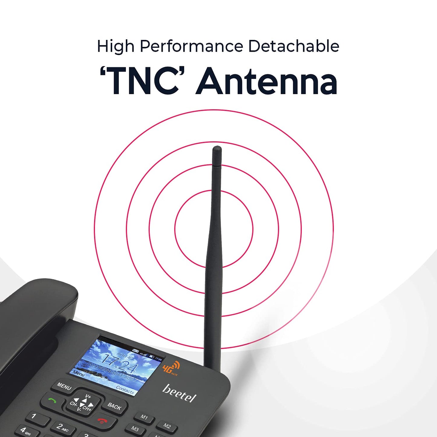Beetel F5-4G | 4G VoLTE Fixed Wireless Phone with Colour Display and Speakerphone