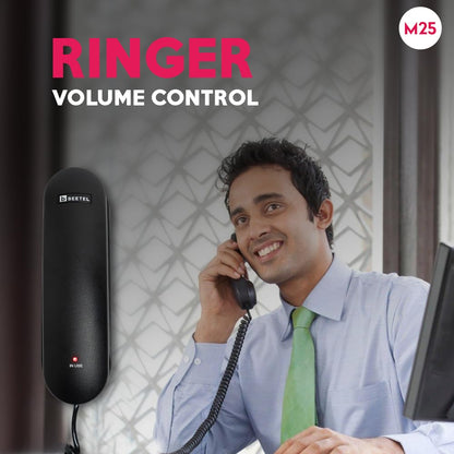 Beetel M25 | Caller ID Corded Telephone - Desk / Wall mount
