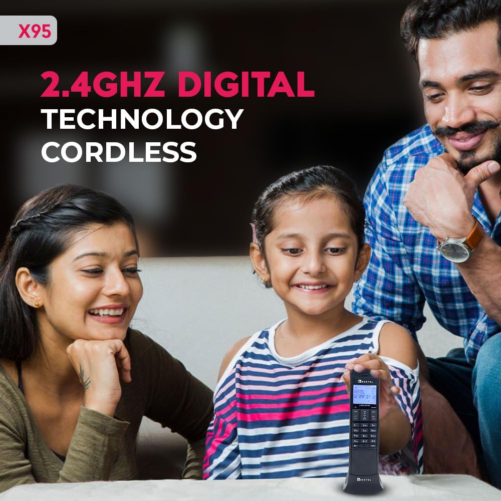 Beetel X95 | Designer 2.4 GHz Digital Cordless Phone with Caller ID and Speakerphone