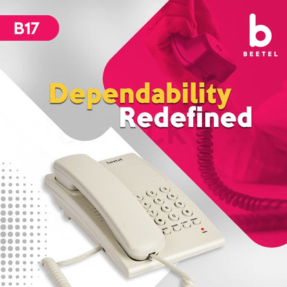 Beetel B17 | Basic Corded Telephone - Desk / Wall mount