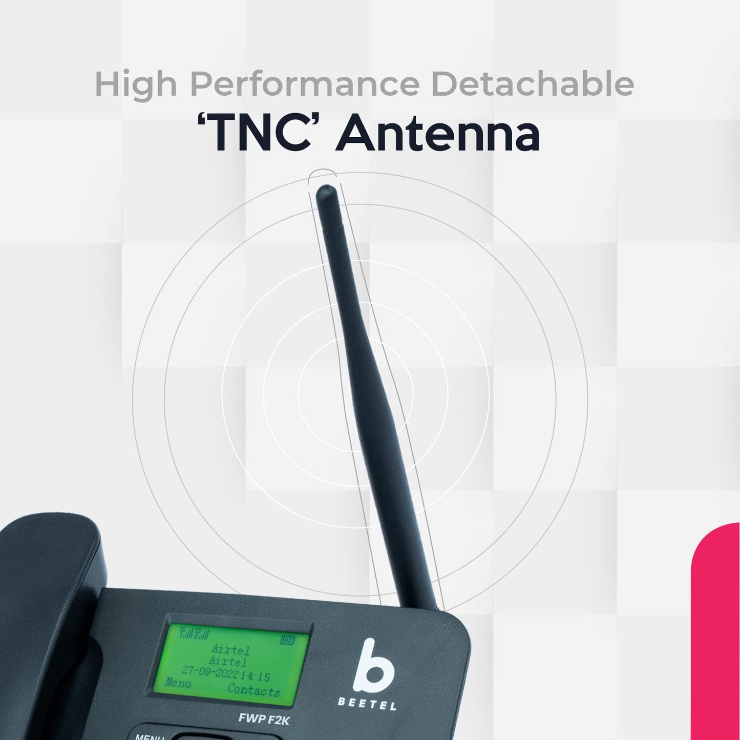 Beetel F2K | Dual SIM GSM Fixed Wireless Phone with Speakerphone and SMS