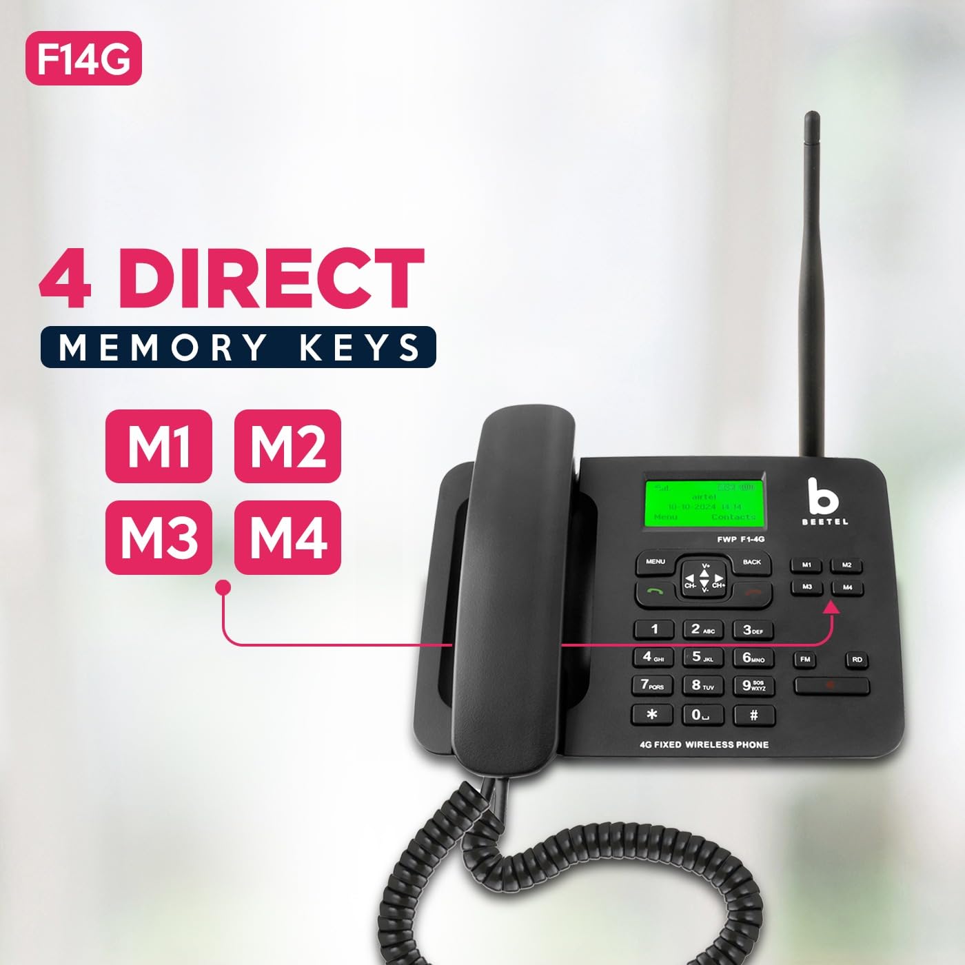 Beetel F1-4G | 4G LTE Fixed Wireless Phone with VoLTE and Speakerphone