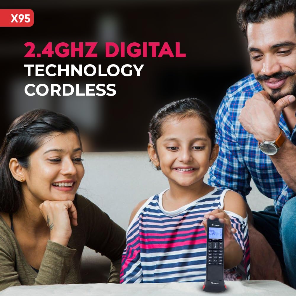 Beetel X95 | Designer 2.4 GHz Digital Cordless Phone with Caller ID and Speakerphone