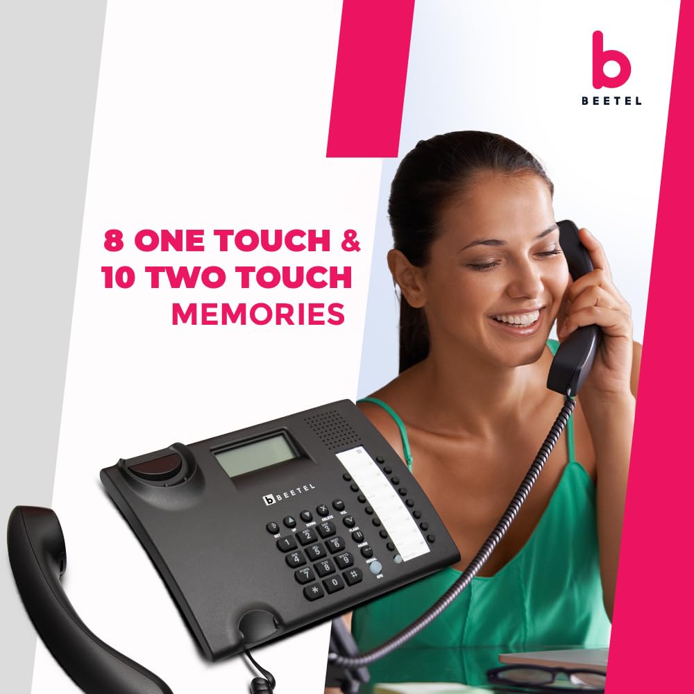 Beetel M90N | Caller ID Corded Telephone with Speakerphone - Desk mount
