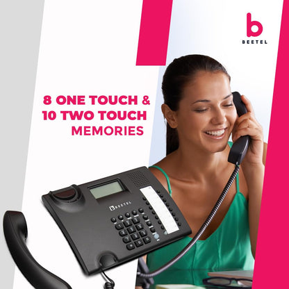 Beetel M90N | Caller ID Corded Telephone with Speakerphone - Desk mount
