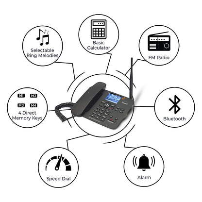 Beetel F5-4G | 4G VoLTE Fixed Wireless Phone with Colour Display and Speakerphone