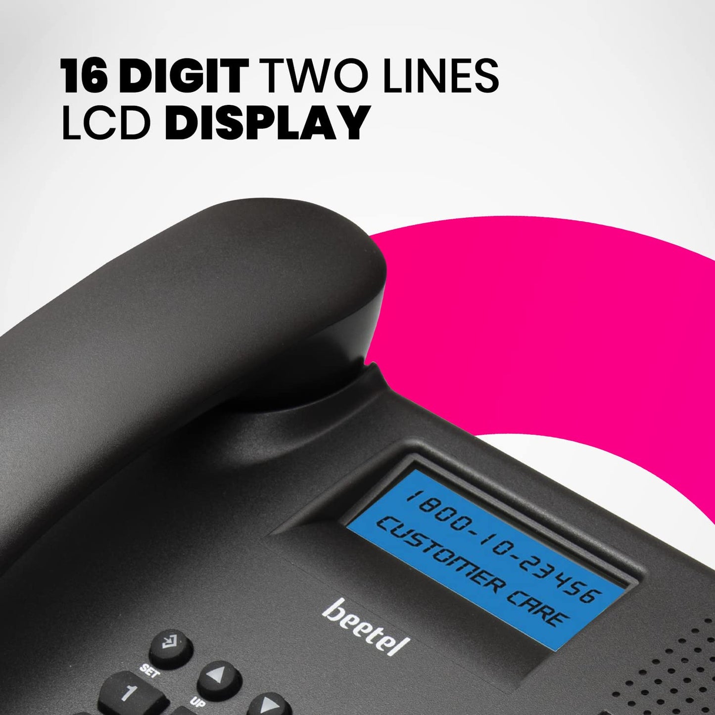 Beetel M90N | Caller ID Corded Telephone with Speakerphone - Desk mount