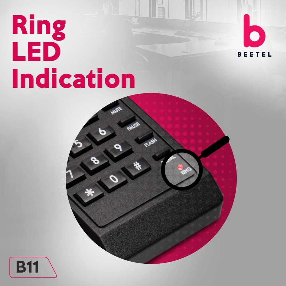 Beetel B11 | Basic Corded Telephone - Wall / Desk Mountable