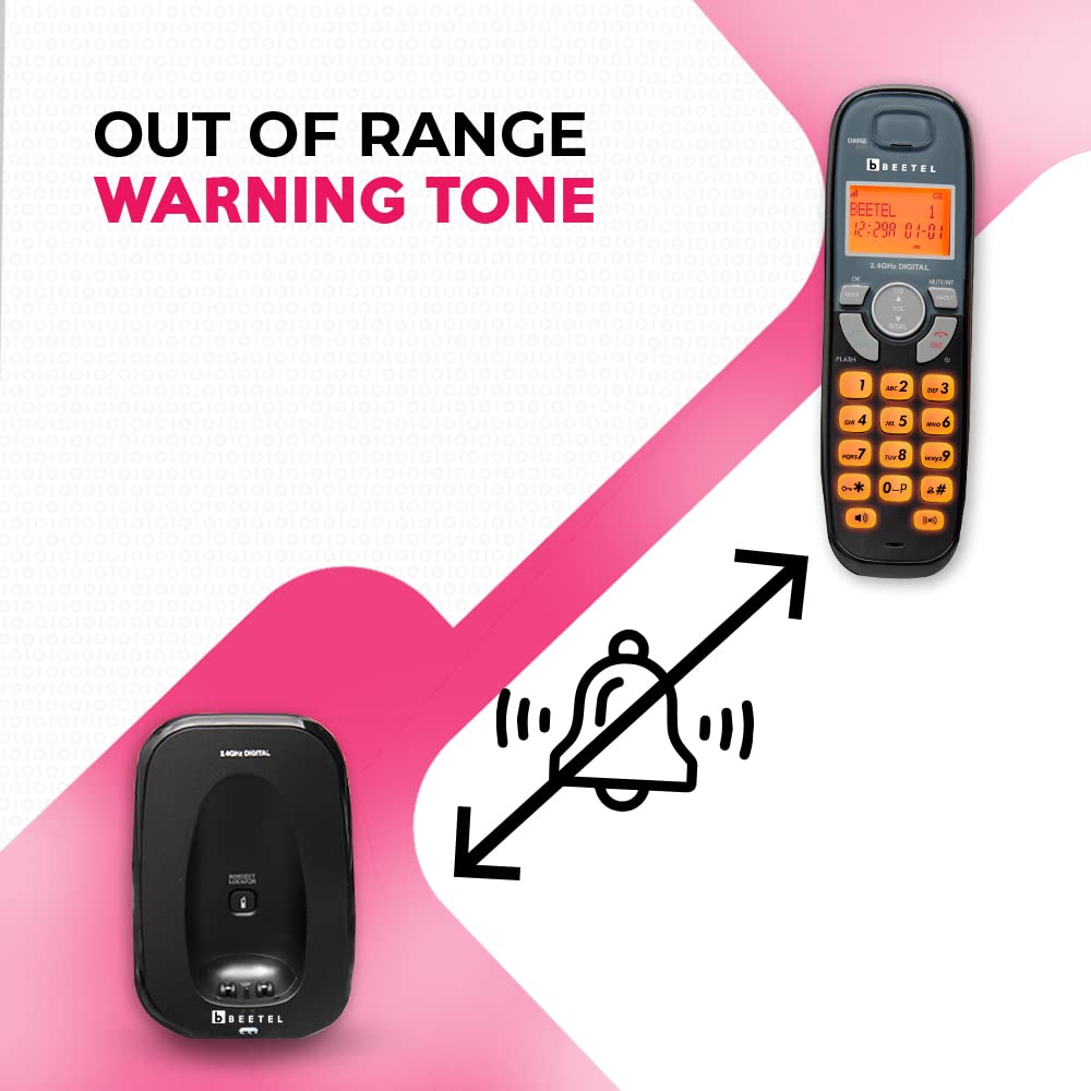 Beetel X70 | 2.4 GHz Digital Cordless Phone with Caller ID and Speakerphone