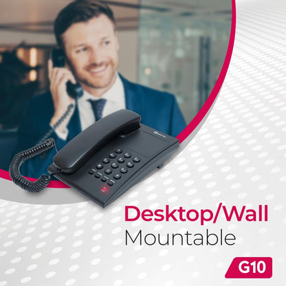 Beetel G10 | Basic Corded Telephone - Desk / Wall mount