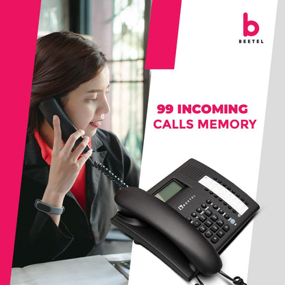 Beetel M90N | Caller ID Corded Telephone with Speakerphone - Desk mount