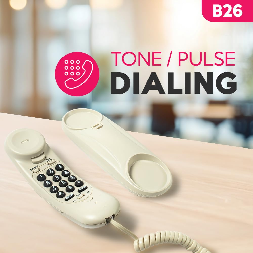 Beetel B26 | Basic Corded Telephone - Desk / Wall mount