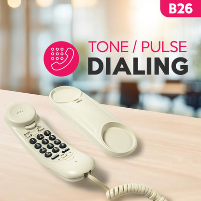 Beetel B26 | Basic Corded Telephone - Desk / Wall mount
