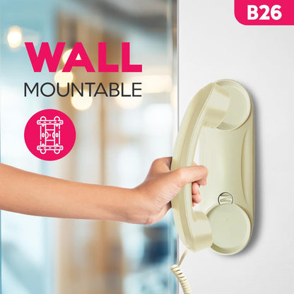 Beetel B26 | Basic Corded Telephone - Desk / Wall mount
