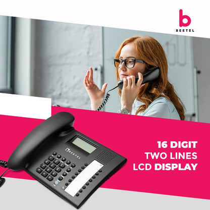 Beetel M90N | Caller ID Corded Telephone with Speakerphone - Desk mount