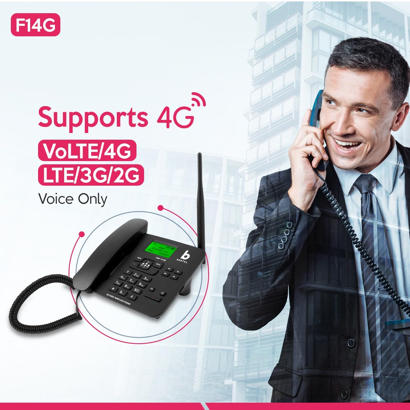 Beetel F1-4G | 4G LTE Fixed Wireless Phone with VoLTE and Speakerphone