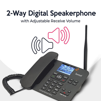 Beetel F5-4G | 4G VoLTE Fixed Wireless Phone with Colour Display and Speakerphone