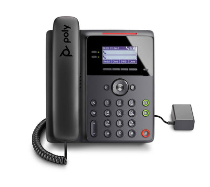 Poly Edge B20 IP Desk Phone, PoE (Polycom), Open SIP, Connect to 8 Lines, Contacts, Acoustic Fence Technology, RJ9 and 3.5mm Headset Ports