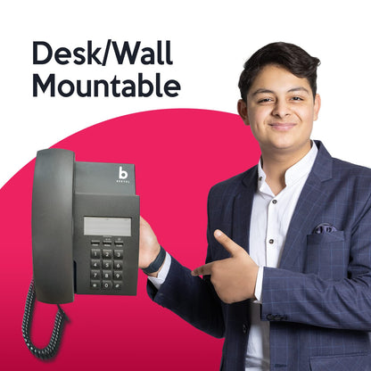 Beetel B80 | Basic Corded Telephone - Desk / Wall mount