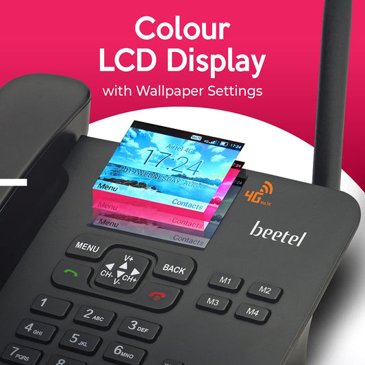 Beetel F5-4G | 4G VoLTE Fixed Wireless Phone with Colour Display and Speakerphone