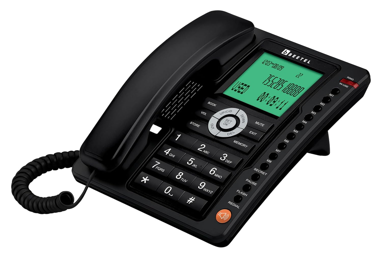 Beetel M95 | Premium Caller ID Corded Telephone with Speakerphone
