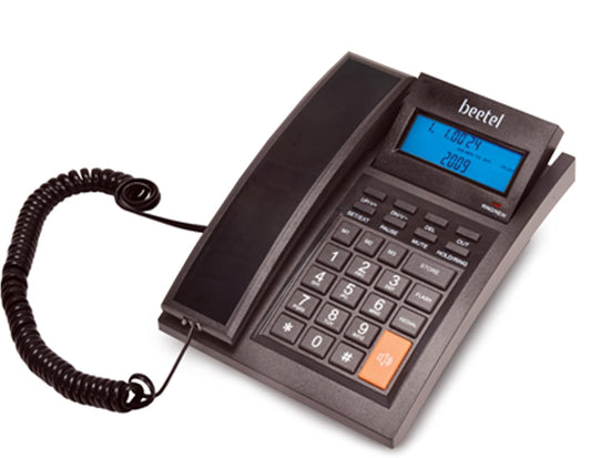 Beetel M64 | Caller ID Corded Telephone with Speakerphone - Desk / Wall mount