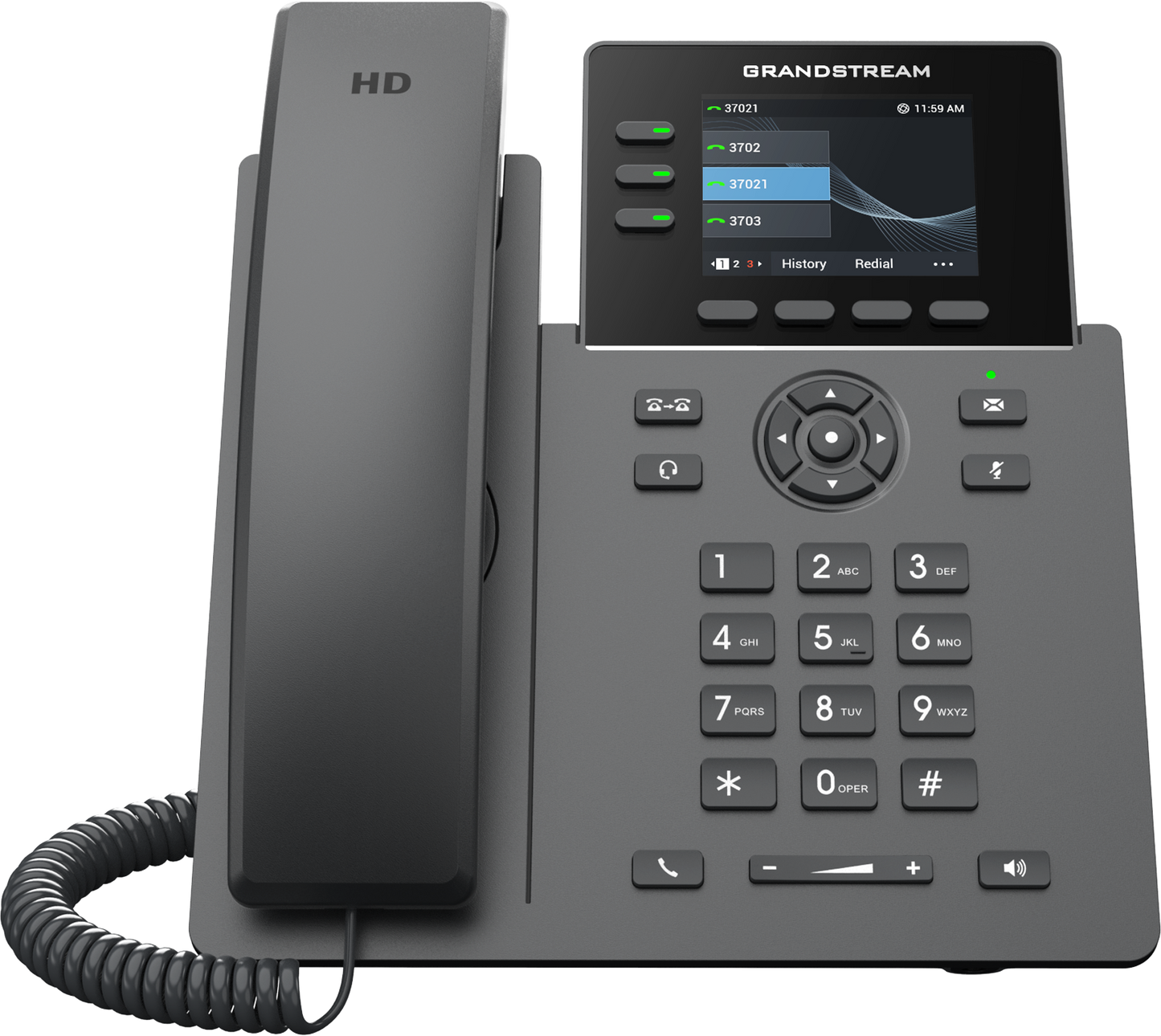 Grandstream GRP2611G IP Phone | 3-Line HD SIP Phone with Gigabit & PoE