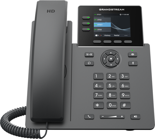 Grandstream GRP2611G IP Phone | 3-Line HD SIP Phone with Gigabit & PoE