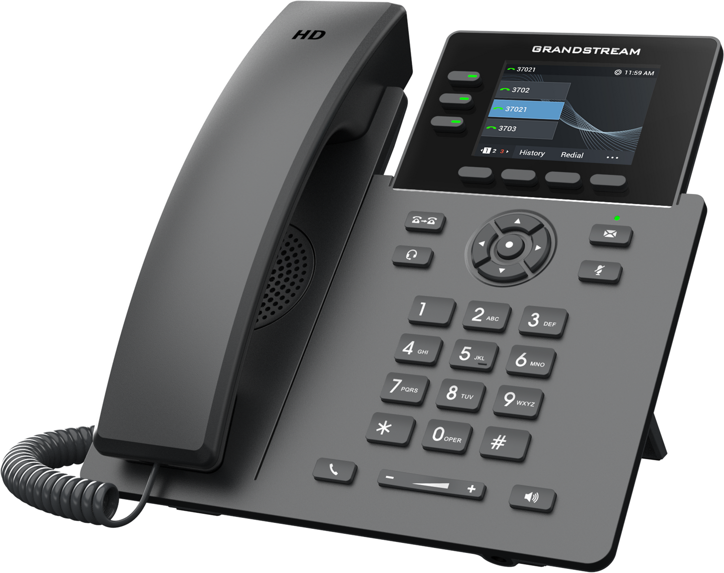 Grandstream GRP2611G IP Phone | 3-Line HD SIP Phone with Gigabit & PoE