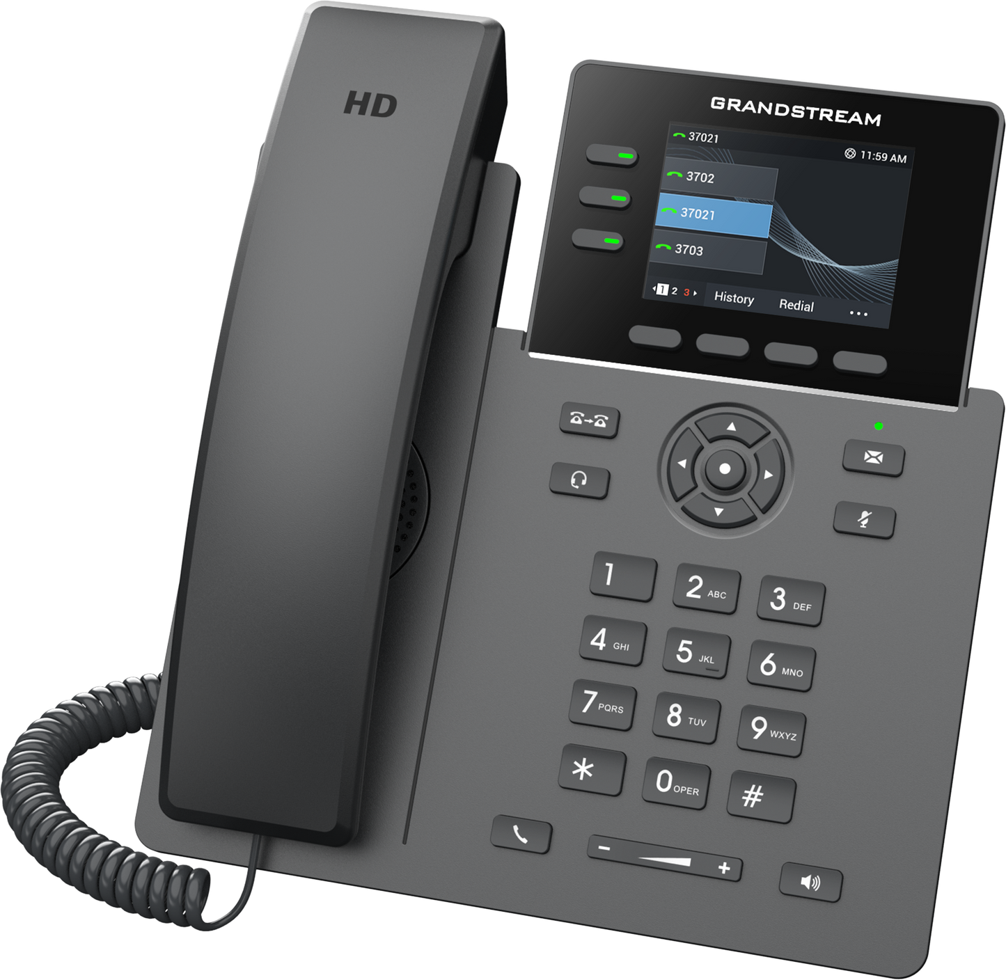 Grandstream GRP2611G IP Phone | 3-Line HD SIP Phone with Gigabit & PoE