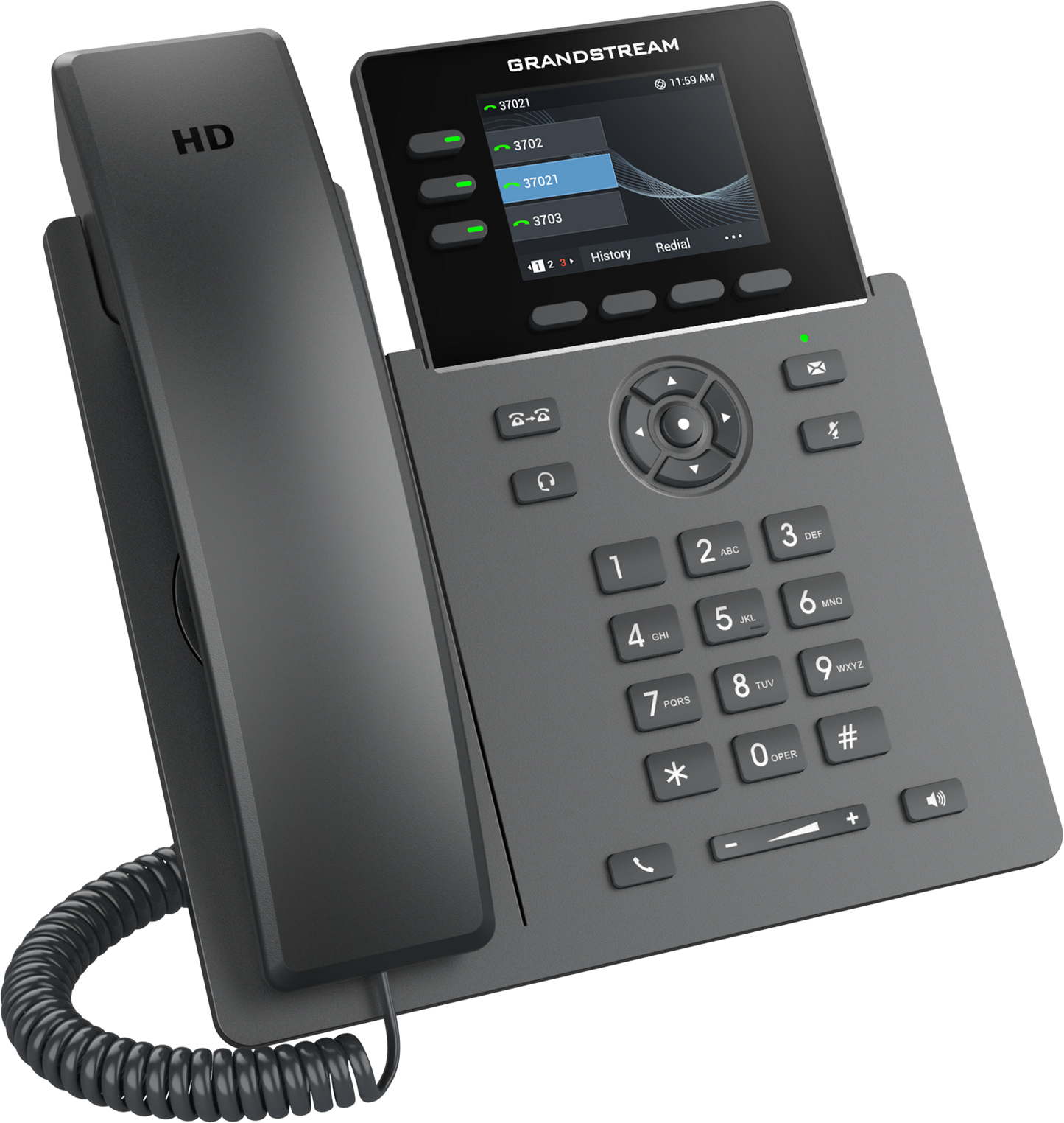 Grandstream GRP2611G IP Phone | 3-Line HD SIP Phone with Gigabit & PoE
