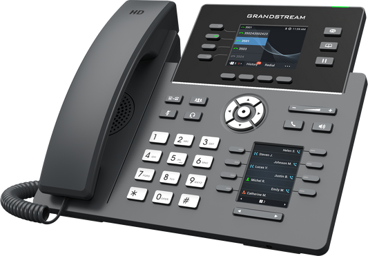 Grandstream GRP2614 IP Phone | 4-Line HD SIP Phone with Dual LCD, Wi-Fi 6, Bluetooth & PoE