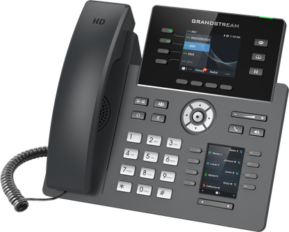 Grandstream GRP2614 IP Phone | 4-Line HD SIP Phone with Dual LCD, Wi-Fi 6, Bluetooth & PoE