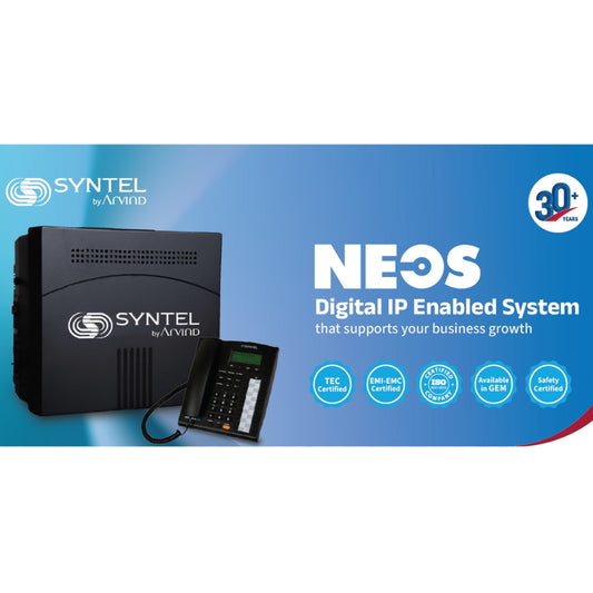 Syntel NEOS Digital IP-Enabled EPABX System | SIP, PRI & GSM Ready PBX