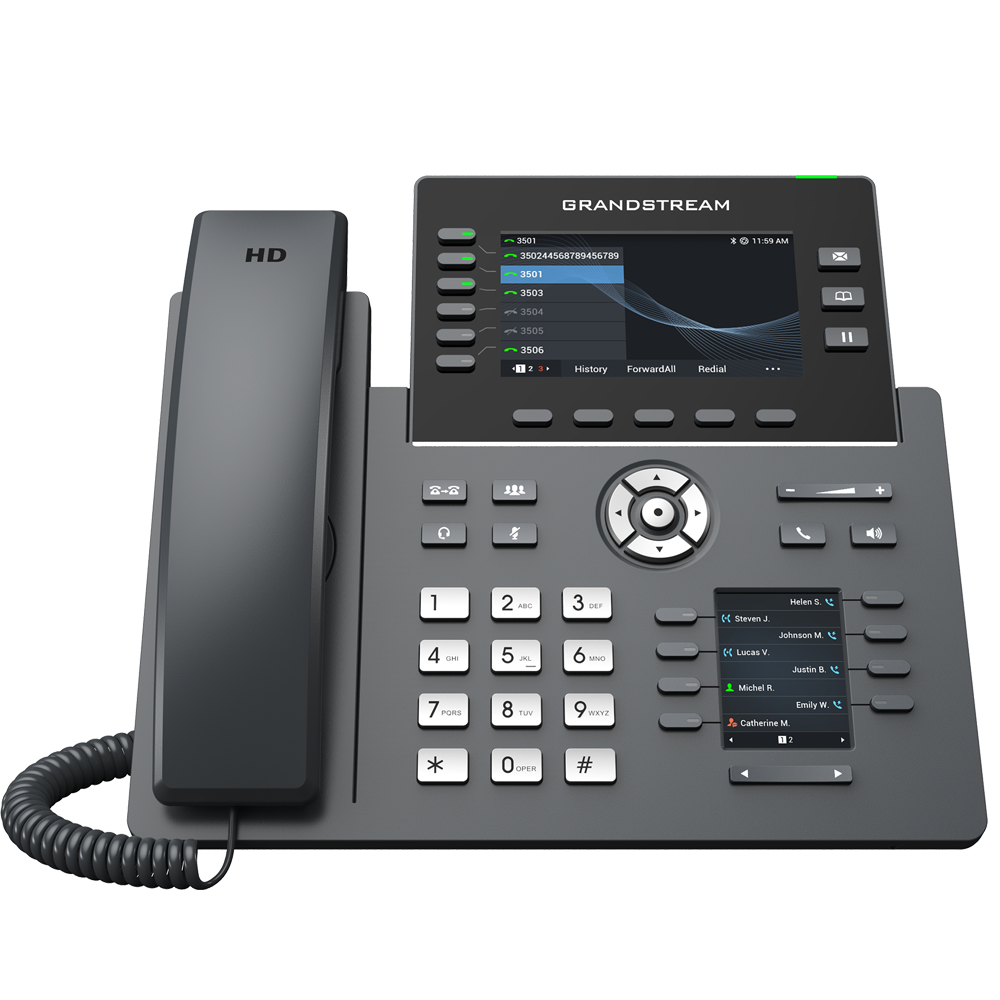 Grandstream GRP2616 IP Phone | 6-Line HD SIP Phone with Dual LCD, Wi-Fi 6, Bluetooth & Gigabit PoE