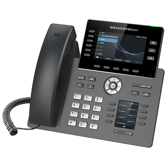 Grandstream GRP2616 IP Phone | 6-Line HD SIP Phone with Dual LCD, Wi-Fi 6, Bluetooth & Gigabit PoE